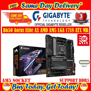 GIGABYTE B650M AORUS ELITE AX AM5 LGA 1718 AMD B650 M-ATX