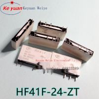 รีเลย์ HF Hongfa 1ชิ้น HF41F-24-ZT 24โวลต์5ฟุตของแท้ใหม่รับประกันหนึ่งปี