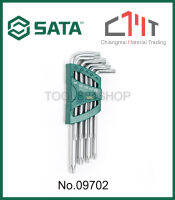 SATA ชุดประแจหกเหลี่ยมหัวท๊อกซ์ 8 ชิ้น No.09702 (Tamper-Proof Torx Key Set)