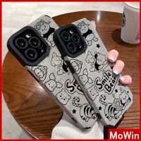 guohongzhilianjiaoyukej Mowin - เข้ากันได้สำหรับ เคสไอโฟน เคสไอโฟน11 เคส สติ๊กเกอร์นักเรียน หนังนิ่มกันกระแทกฝาครอบกล้องป้องกันน่ารักการ์ตูนเรียบง่ายเข้า