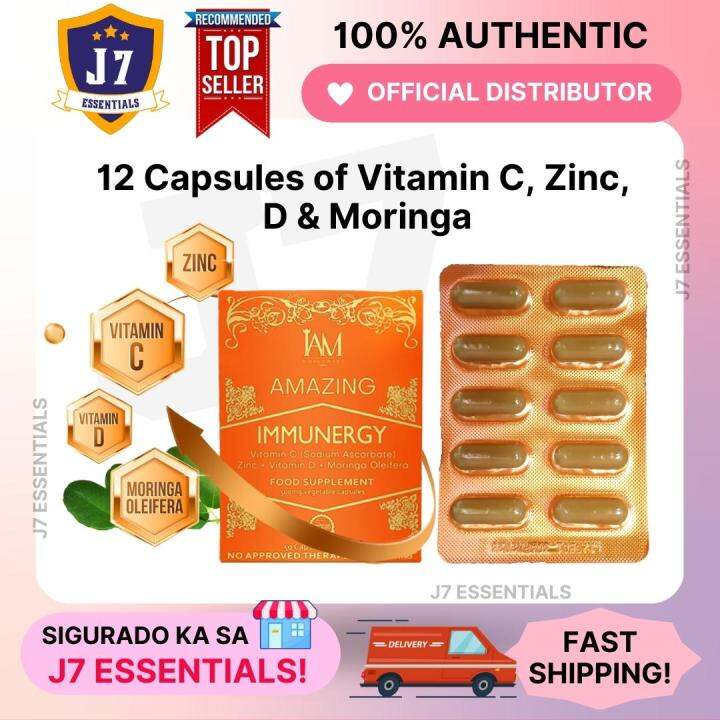 12 Capsules Amazing Immunergy Original (Vitamin C, Vitamin D, Zinc