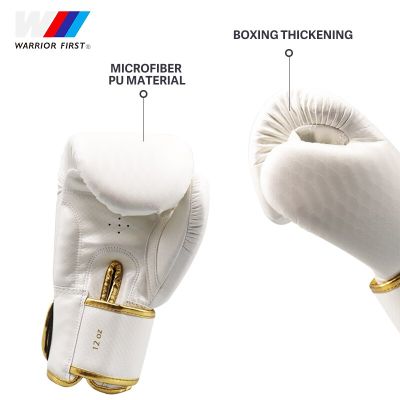 ถุงมือมวยเตะมืออาชีพ2สีถุงมือต่อสู้6 8 10 12 14ออนซ์พียูคาราเต้มวยไทย Guantes MMA Training De Boxeo