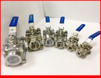 บอลวาลว์ (Stainless Ball Valve) บอลวาว แบบ3ชิ้น หรือเรียกว่า 3 PC     (มีขนาด2หุน - 2-1/2 นิ้ว)  SUS316