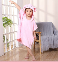 Quick-Dry Childrens Hooded Bathrobe Thickened Cartoon Cloak Soft Skin-Friendly Bath Towel Kids Toiletries Boy Girl Baby