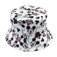 ℡ 【Ready stock】 fashion outdoor cotton bucket hat unisex Mickey Mouse pattern women and men wild beach hat couple visor cap topi