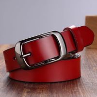 Genuine Leather Women Belt Concise Students Girl Pin Buckle Jeans Belts High Quailty Female Cowskin Waistband Korean Cowboy Belt Belts