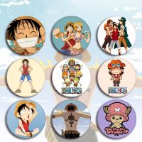 Hot Anime One piece Badges Cartoon Icons on Backpacks Pin for Clothes Lapel Brooch Straw Hat Cosplay Bedge Bags Badge Fashion Brooches Pins