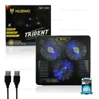 Nubwo พัดลมรองโน๊ตบุ๊ค Cooler pad NF-100 TRIDENT พัดลมรองโน๊ตบุ๊ค ระบายความร้อนโน๊ตบุ๊ค ประกัน 1 ปี