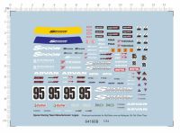 1/24 Spoon 95 Racing Car Logos Markings Model kit Water Decal