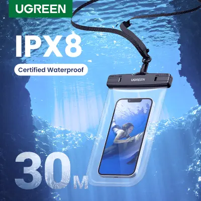 UGREEN Waterproof Case with Neck Strap for iPhone 15 14 Pro Max Samsung S24 S23 Huawei P50 up to 7.2 inch Model: 50919 Songkran Festival