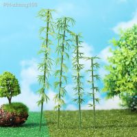 100Pcs 80/100/120/150mm Artificial Plants Green Bamboo Leaves Fake Green Plants Simulation Plants Sand Table Landscape Decor