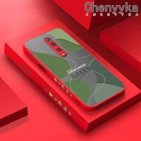 เคส Chenyyka สำหรับ Xiaomi MI 9T Pro Redmi K20 Pro,เคสแฟชั่นสีเขียวกันกระแทกใหม่เคสโทรศัพท์เนื้อแข็งขอบสี่เหลี่ยมเคสป้องกันเลนส์กล้องคลุมทั้งหมด