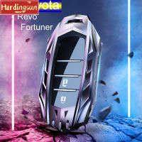 Hardingsun เคสกุญแจรีโมท Toyota Toyota Hilux 2.8 Rogue Revo Fortuner Innova สังกะสีอัลลอย2015-2020เคสโทรศัพท์ป้องกันทุกส่วนของเครื่องหนังแท้สำหรับรถยนต์