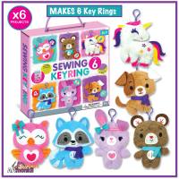 SALE CLEARANCE- DIY X6 Key Chain Sewing Kit, Kids craft, kids diy, Easy to sew, Kids toys, sewing kit, Kids arts &amp; crafts, Avenir, ชุดเย็บตุ๊กตา, ของเล่นสนุกๆ ของเล่นเสริมทักษะ, ของเล่นเด็ก 7 ขวบขึ้นไป