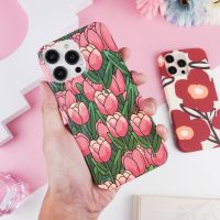 Case เคสไอโฟน ลายดอกไม้ เรืองแสง ซิลิโคน แบบอ่อน สำหรับ 14ProMax/14Pro/14Plus/14/13ProMax/13Pro/13/12ProMax/12Pro/12/11