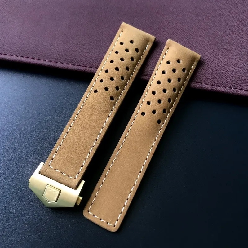 Suitable For 8 14 Breathable matte leather watch strap TAG Heuer