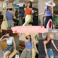 DD SHOPพร้อมส่ง 9A68 เสื้อกล้ามไหมพรม ดีเทลผ้าร่องเล็กใส่สบายยืดตามตัว สีน่ารักมาก