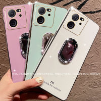 Phone Case เคส Xiaomi 13T Xiaomi13T Pro 5G หุ้มหลังแบบนิ่มชุบด้วยกระจกพลอยเทียมสุดหรูที่วางโทรศัพท์2023เคสโทรศัพท์