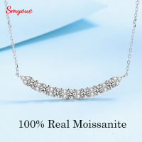 Smyoue D Color 0.7ct Moissanite Necklace Pendant for Women Original Smile Pendant 100 925 Silver Plated White Gold Wedding Gift