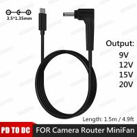 【YF】 USB C Type PD To 9V 12V 15V 20V DC 3.5x1.35mm Power Supply Cable 65W For Wireless Router Laptop LED Strip Speaker CCTV Camera