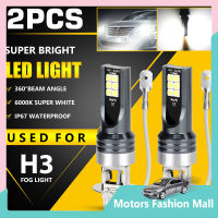 ชุดแปลงหลอดไฟไฟ Led รถตัดหมอก2ชิ้น H3 6000K 12smd 360องศาไฟหน้ารถแสงมุม