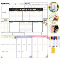 ☊♀㍿ Magnetic Calendar Whiteboard for Fridge Monthly Calendar Board Weekly Planner Organizer Daily Plan Fridge magnets Message Board