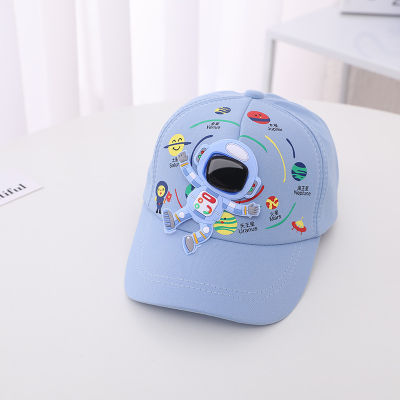 [COD] หมวกฤดูใบไม้ผลิสำหรับเด็กหมวกทอดสตรีทหมวกเด็กนักบินอวกาศแฟชั่นแบรนด์แฟชั่นบังแดดหมวกเบสบอลสาวเกาหลี