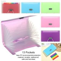 ❆﹉◐ A6 Plastic Portable File Folder 13 Grids Waterproof Extension Wallet Bill Receipt File Sorting Organizer Office Storage Binder