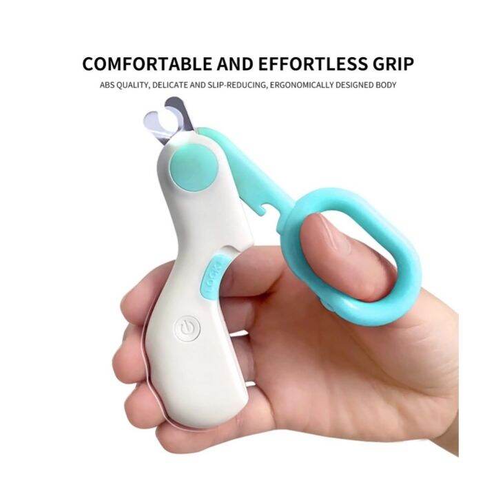 พร้อมส่ง-mini-led-nail-clipper-กรรไกรตัดเล็บสัตว์เลี้ยง-มีไฟ-led-น้ำหนักเบา-พกพาง่าย