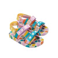 2022 New Melissa Children Summer Beach Sandals Rainbow Shoes Boys and Girls Slippers Cartoon Cute Non-slip Sole Outdoor Sandals