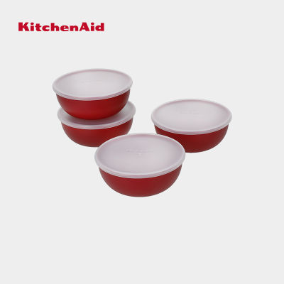 KitchenAid Plastic Set of 4 Pinch Bowl - Empire Red ชุดชามเซต 4 ชิ้น