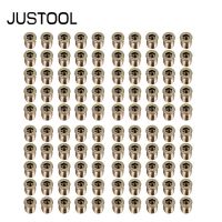 JUSTOOL 100ชิ้นตัวเสียบ M6/M8ประเภทเฟอร์นิเจอร์หัวน๊อตเหล็กคาร์บอนสกรูเกลียวน็อตสกรูฮาร์ดแวร์สำหรับไม้