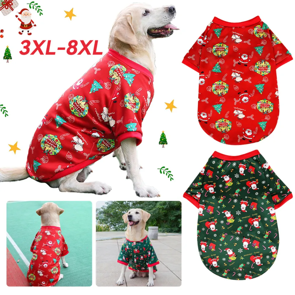 Christmas clothes for large hot sale dogs