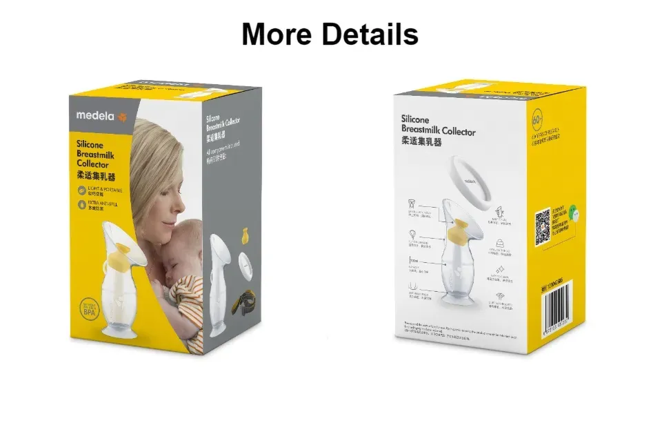 Medela Silicone Breast Milk Collector Double Leak Proof, Lanyard - 3.4 fl  oz