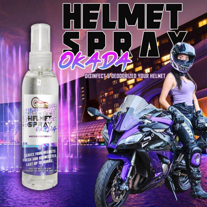Helmet Spray Deodorizer (100ml) Say Goodbye to Helmet Odors with the