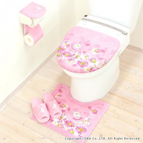 oka-พรมห้องน้ำ-daisy-marche-mini-ประมาณ43x47ซม-สีชมพู