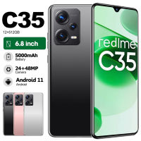 2023 โทรศัพท์มือถือ redlme C35 โทรศัพท์มือถือเดิม 6.8 นิ้วเต็มหน้าจอโทรศัพท์มือถือขายใหญ่ 12GB + 512GB โทรศัพท์มือถือราคาถูก COD