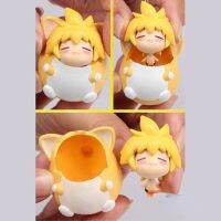 คอลเลกชันตุ๊กตาจี้รูปแมวน่ารัก Kagamine Rin ตุ๊กตาขยับแขนขาได้ของเล่นโมเดลพวงกุญแจ Hatsun Mikuu