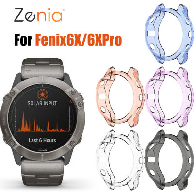 Zenia TPU ผิวเปลี่ยนฝาครอบป้องกันสำหรับ Garmin Fenix 6X/6X Pro Sapphire Solar Fenix6X กีฬาสมาร์ทนาฬิกาอุปกรณ์เสริม