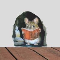 ☒◘✷ 3pcs Realistic Mouse Hole Wall Stickers for Corner Stairs Funny Home Decor Pvc Vinyl Opaque Wallpaper for Living Room Decoration