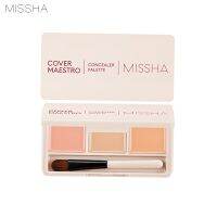 MISSHA Cover MaMaestro พาเล็ทคอนซีลเลอร์คอนซีลเลอร์แต่งหน้า3สีที่มองไม่เห็นรูขุมขนริ้วรอยฝาครอบสดใสเครื่องสำอางเกาหลี