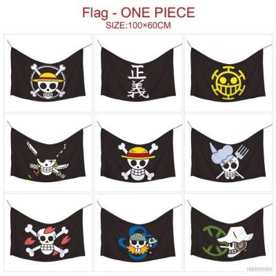 HZ ONE PIECE Flag Anime Banners Luffy Zoro Cosplay Hanging Flags Poster Home Decor Halloween Party ZH