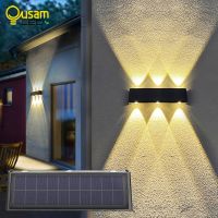 Solar Lights Outdoor Garden Wall Lamp Solar LED Up Down Waterproof Aluminum Sunlight Wall Sconce Sunset Lamp Outdoor Decor