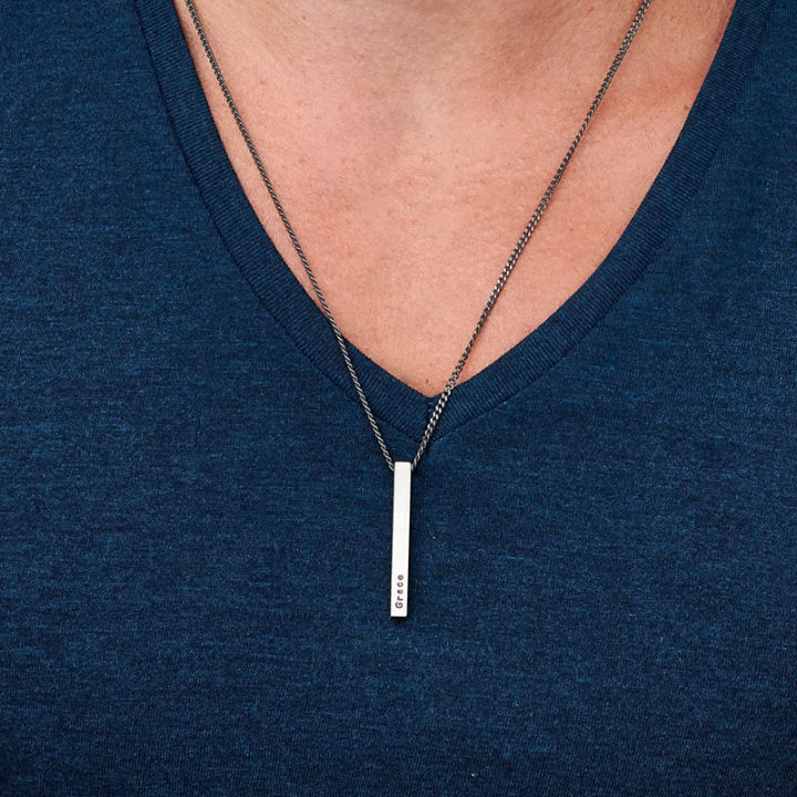 Vertical bar Mothers necklace with children's names and birthstones – Drake  Designs Jewelry