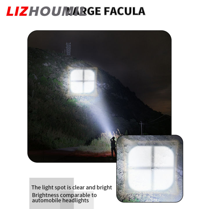 lizhoumil-กล้องส่องทางไกล-xhp50-4ระดับไฟฉาย-led-30w-ซูมได้สว่างมากพลังสูง-tybe-c-ไฟฉายชาร์จไฟ-usb