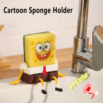 Cartoon Sponge Holder SpongeBob Kitchen Organizer Storage Drain Rack Holder  US
