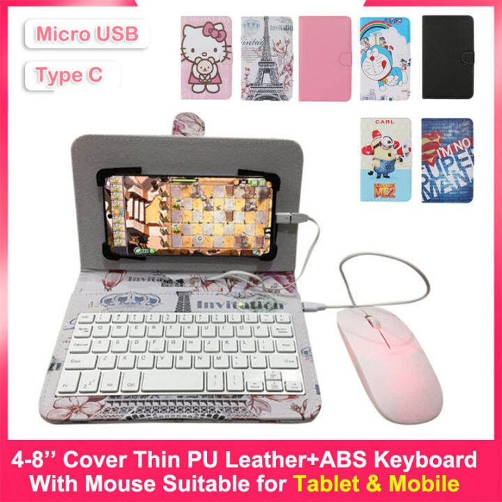 Keyboard and Mouse for Cellphone Mini Keyboard foMicro usb/ Type C OTG