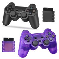 อุปกรณ์ควบคุมสัญญาณไวร์เลสสำหรับ Sony Playstation 2 Gamepad 2ช็อคสั่นสะเทือนคู่สำหรับ PS2/PS1จอยสติ๊กพีซี USB คอนโซลเกม