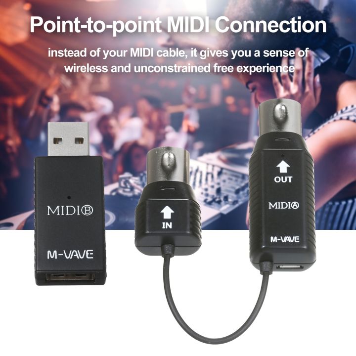 m-vave-ms1ระบบส่งไร้สายขนาดเล็กระบบ-midi-ตัวรับสัญญาณ-wifi-midi-ปลั๊กแอนด์เพลย์รองรับระบบชนะสมาร์ทโฟน