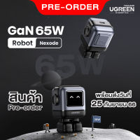 (Pre-Order) UGREEN RoboGaN 65W Charger หน้าจอ LCD 3 Ports USB-Cx2/Ax1 หัวชาร์จ Robot รุ่น CD361